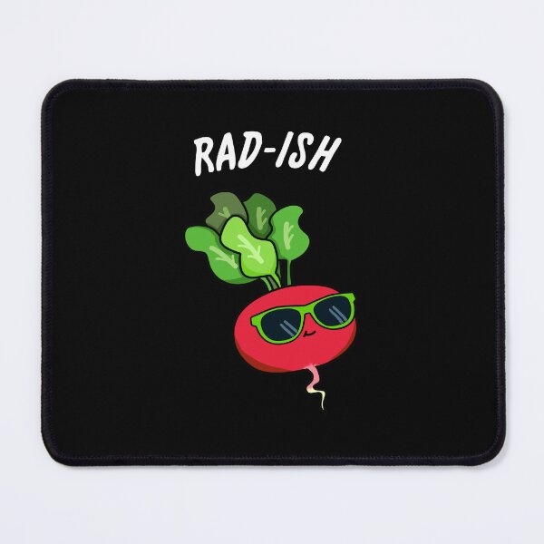 Item preview, Rad-ish Funny Veggie Radish Puns (Dark BG) designed and sold by punnybone.