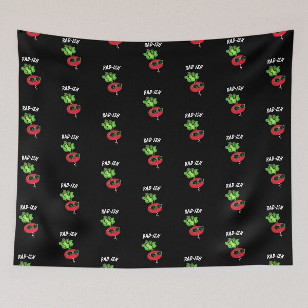 Item preview, Rad-ish Funny Veggie Radish Puns (Dark BG) designed and sold by punnybone.