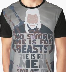 Geralt of Rivia - Silver and Steel Graphic T-Shirt