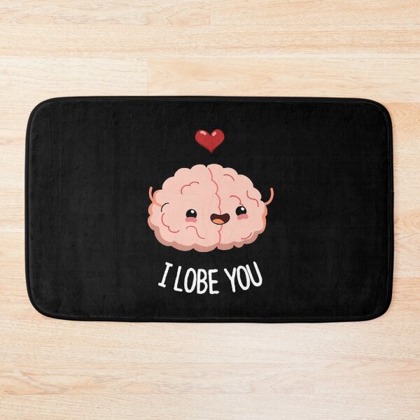 Item preview, I Lobe You Funny Brain Puns (Dark BG) designed and sold by punnybone.