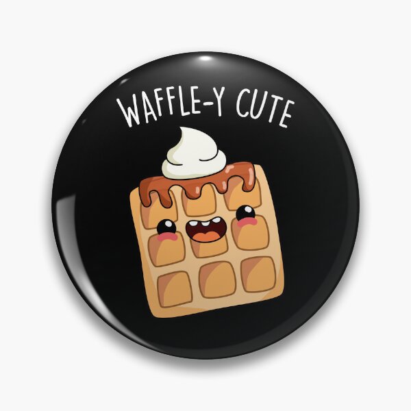 Item preview, Waffle-y Cute Funny Food Puns (Dark BG) designed and sold by punnybone.