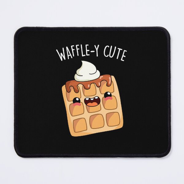 Item preview, Waffle-y Cute Funny Food Puns (Dark BG) designed and sold by punnybone.