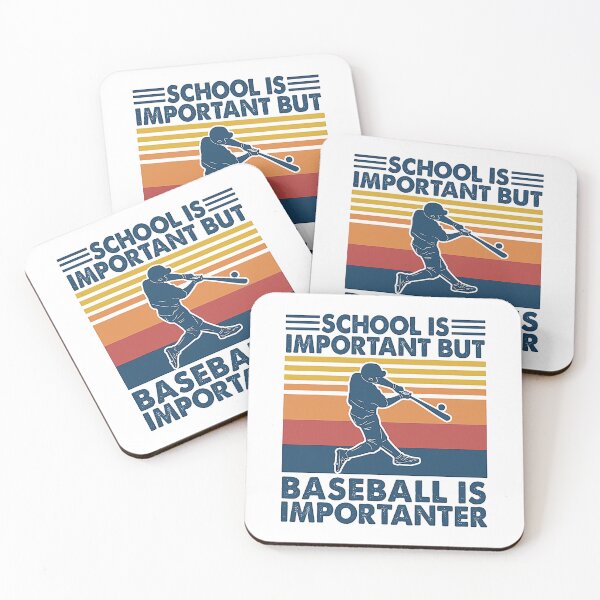 Item preview, School Is Important But Baseball Is Importanter Funny Baseball Quote designed and sold by MichelSorour.