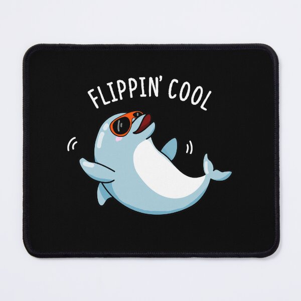 Item preview, Flippin Cool Funny Dolphin Puns (Dark BG) designed and sold by punnybone.