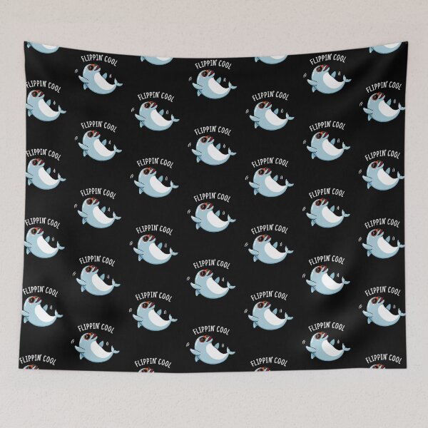 Item preview, Flippin Cool Funny Dolphin Puns (Dark BG) designed and sold by punnybone.