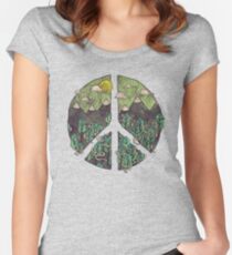 Friedliche Landschaft Tailliertes Rundhals-Shirt