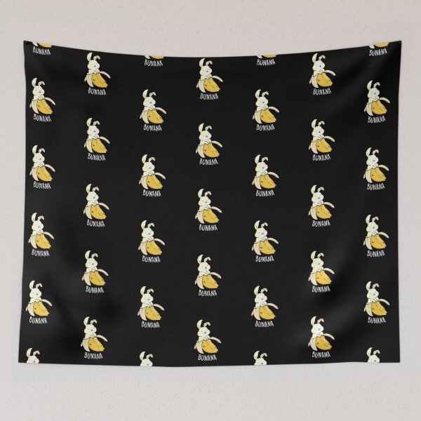 Item preview, Bunana Funny Bunny Banana Puns (Dark BG) designed and sold by punnybone.