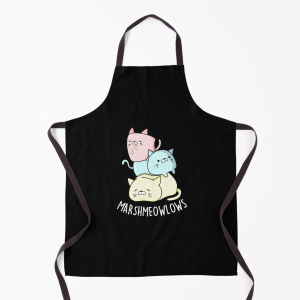 Item preview, Marsh-meow-lows Funny Cat Marshmallow Puns (Dark BG) designed and sold by punnybone.
