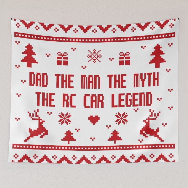 Item preview, Dad the man the myth the rc car legend, Christmas ugly lovely sweater red, rc car racing games competition, remote control cars lover designed and sold by SGS-.