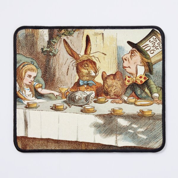 Item preview, Alice, March Hare, Dormouse and The Mad Hatter at The Tea Party, illustrated by John Tenniel designed and sold by LoveSeasonz.