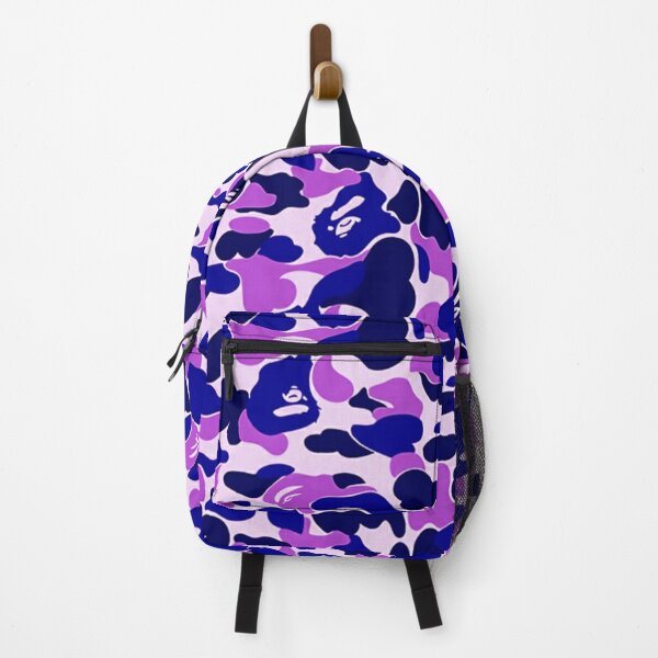 purple bape backpack