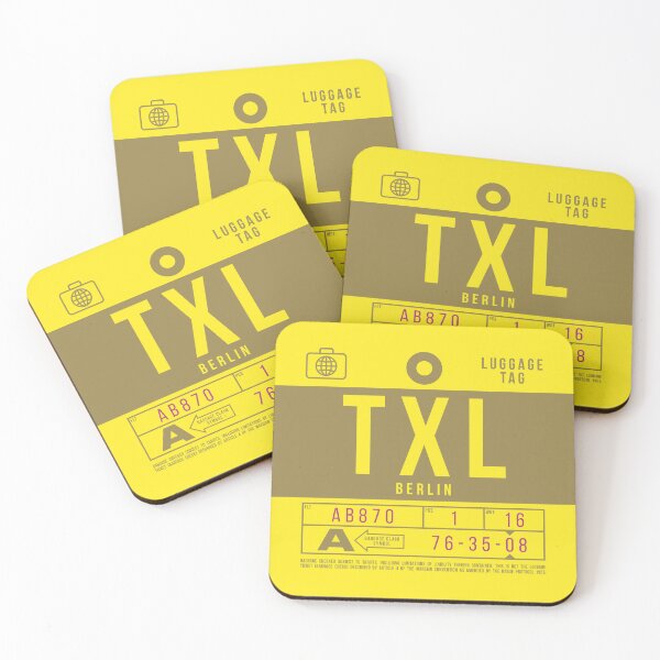 Artikelvorschau, Luggage Tag B - TXL Berlin Germany entworfen und verkauft von VoodooCircus.