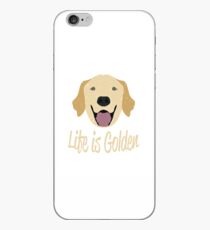 Vinilo o funda para iPhone La vida es dorada (Golden Retriever)