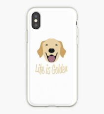 Vinilo o funda para iPhone La vida es dorada (Golden Retriever)