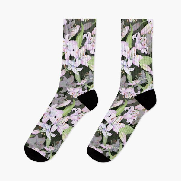 Item preview,  White pink lilies designed and sold by babanovaesha.