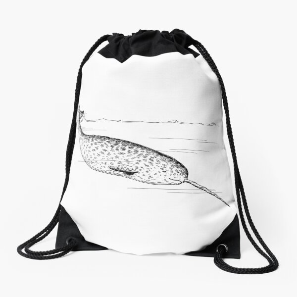 Neigh Neigh Narwhal Drawstring Bag