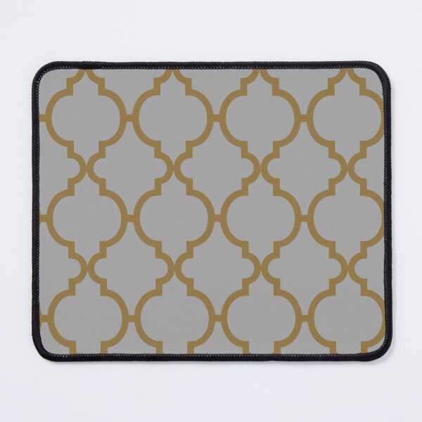 Item preview, Gray and Gold Quatrefoil designed and sold by SunfullyYours.