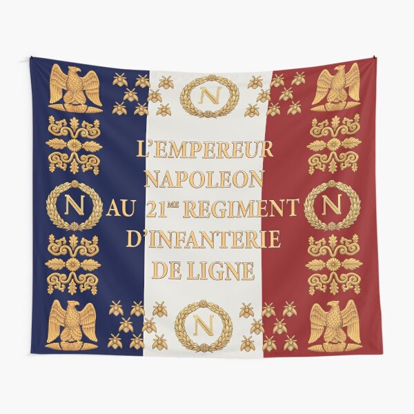 Napoleonic French drapeaux of the 21me D'infanterie de Ligne 1812 Tapestry  for Sale by SimonBauwelinck