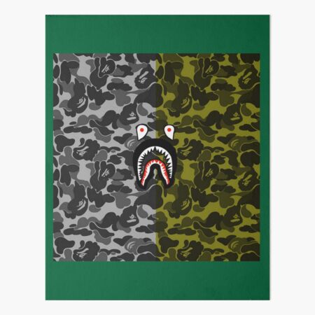 Luxury Fashion Designer Pattern Camouflage Dark Shark Camo