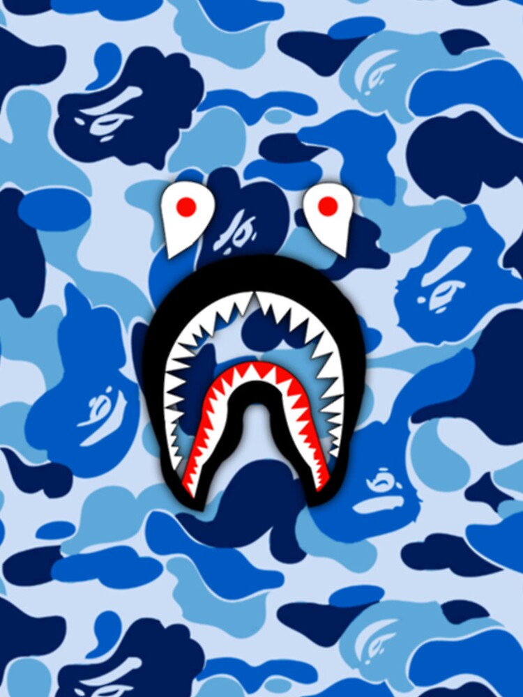Luxury Fashion Designer Pattern Camouflage Dark Shark Camo