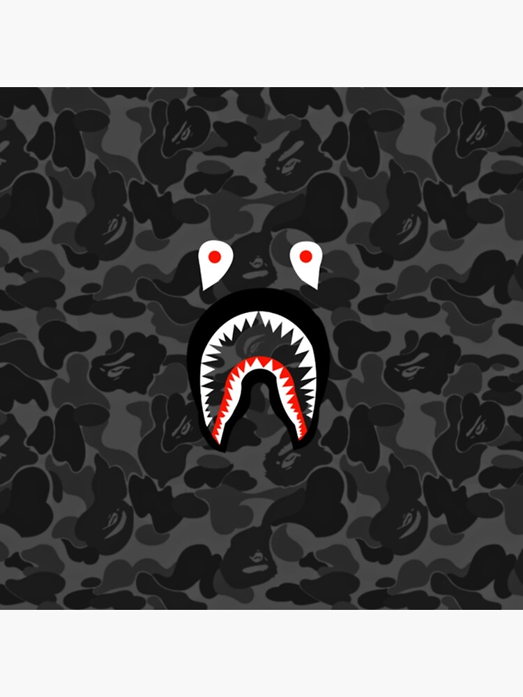 Luxury Fashion Designer Pattern Camouflage Dark Shark Camo