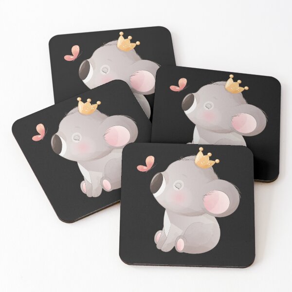 Aperçu de l'œuvre Mignon bébé ours koala avec papillon, cadeau de t-shirt amoureux de koala pour filles garçons enfants, koala drôle. créée et vendue par Waleedw.