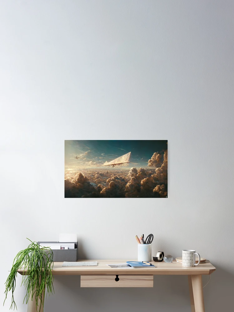 Thumbnail 2 of 3, Poster, Paper Plane designed and sold by RicoInStudios.