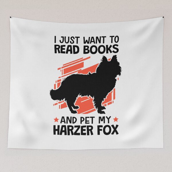 Item preview, Reading books and stroking Harzer Fuchs herding fox designed and sold by madgrfx.