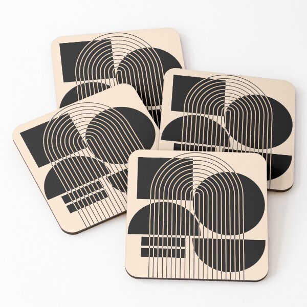Item preview, Geometric Arch Beige Black Elegant designed and sold by MaiZephyr.
