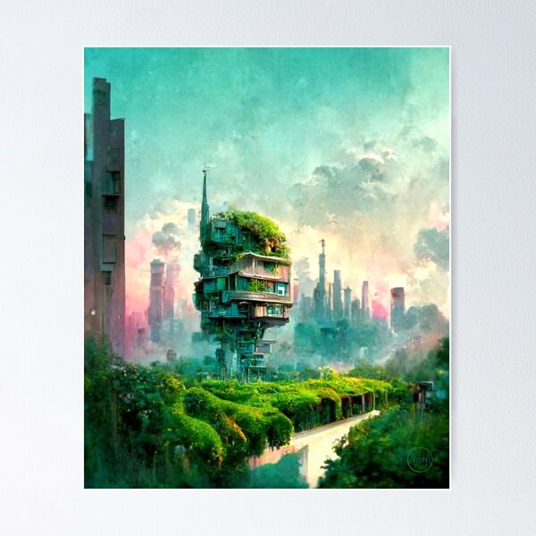 Solarpunk City Poster for Sale by jars arts