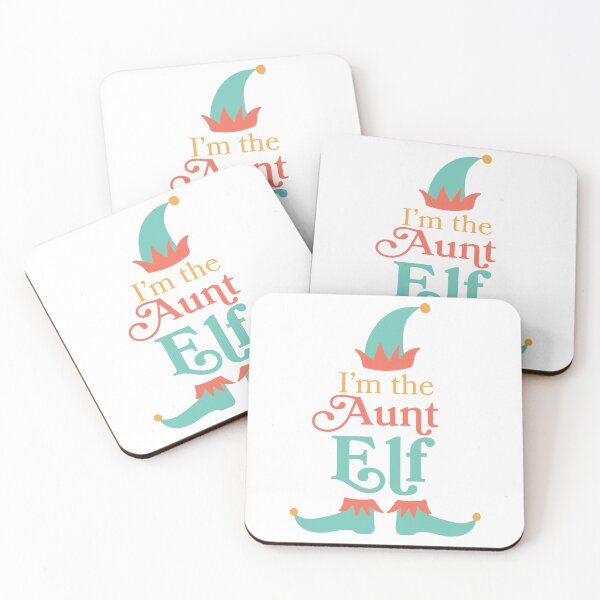 Item preview, I'm the Aunt elf - Modern Christmas colours- Christmas Elf designed and sold by Ashleigh Fish.