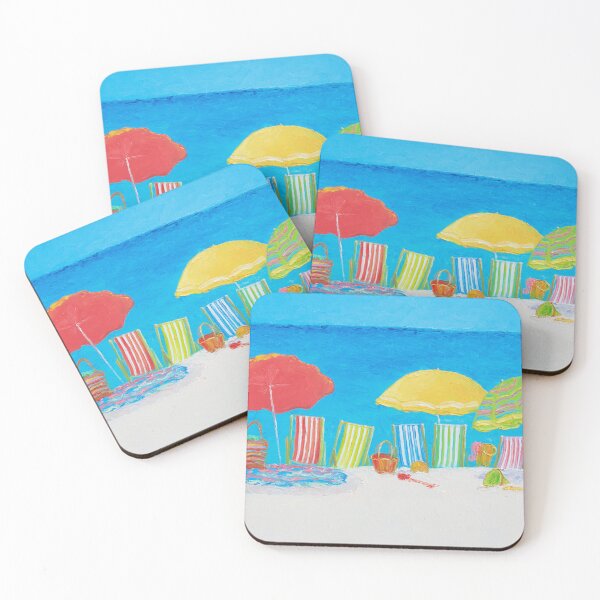 Item preview, Beach painting - Deck Chairs designed and sold by MatsonArtDesign.