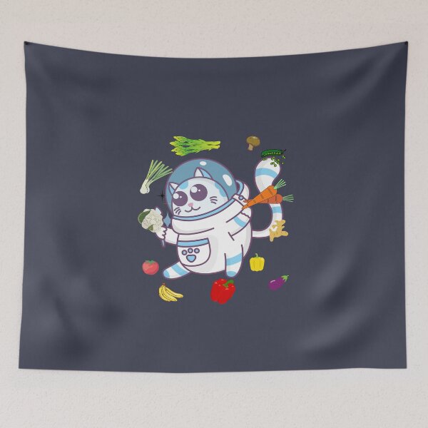 Item preview, Gato Astronauta - Verduras en el Espacio designed and sold by Lauraloris.
