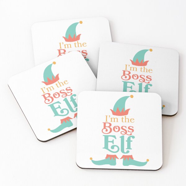 Item preview, I'm the Boss elf - Modern Christmas colours- Christmas Elf designed and sold by Ashleigh Fish.