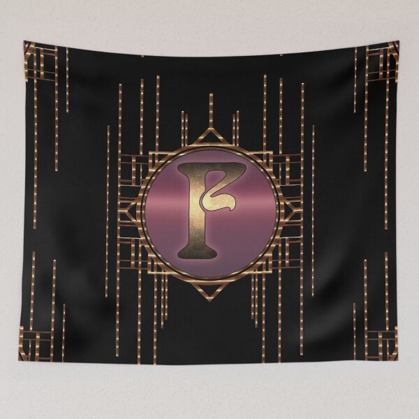 Item preview, Retro art nouveau monogram F letter designed and sold by Xarah.