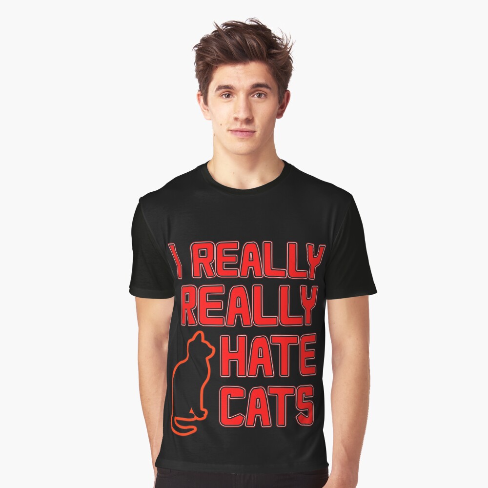 I hate cats shirt best sale