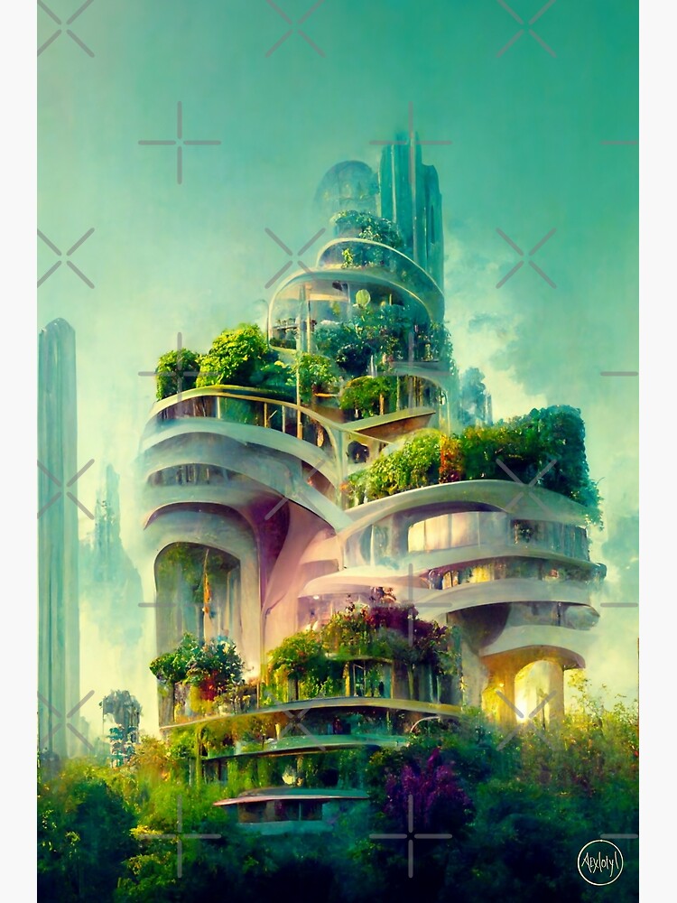 Solarpunk  City, Fantasy landscape, Eco city