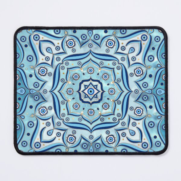 Item preview, Evil Eye Amulet Mandala Ornament designed and sold by k9printart.