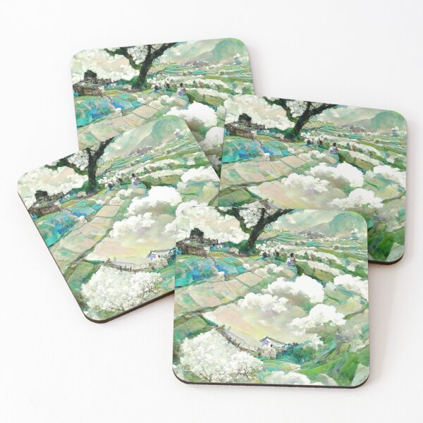 Item preview, Terraced Fields and Sakura Trees | AI Art designed and sold by aiart0711.