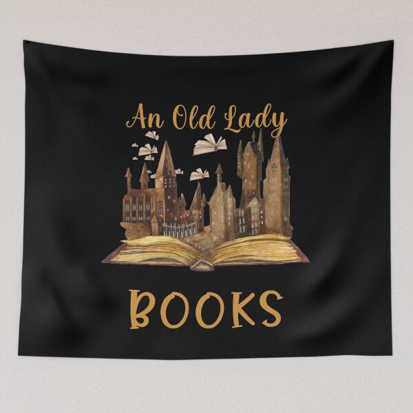 Item preview, Someday i will be an old lady with a house full of books fantasy book lover bookworm reader bookish library designed and sold by beckadamr.