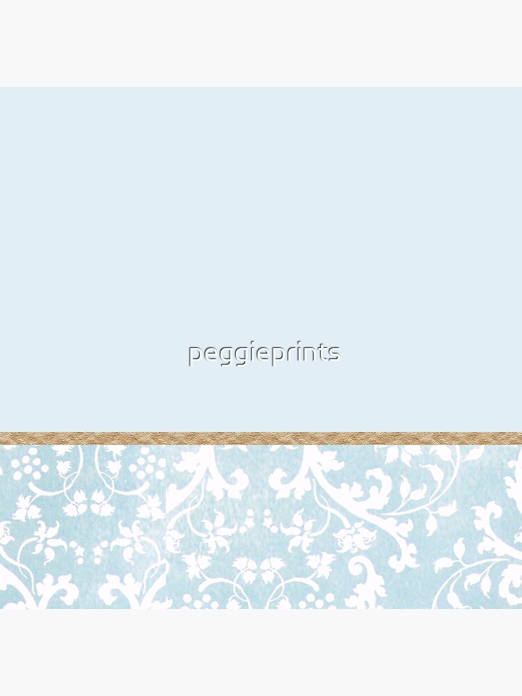 Duck egg blue porcelain floral by peggieprints