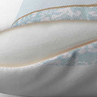 Alternate view of Duck egg blue porcelain floral Throw Pillow