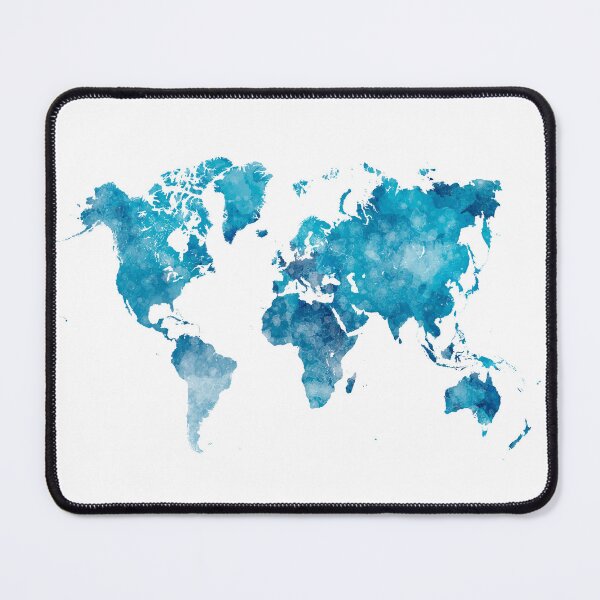Item preview, World map in watercolor  designed and sold by paulrommer.