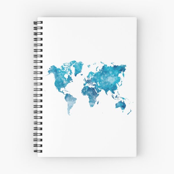 Item preview, World map in watercolor  designed and sold by paulrommer.