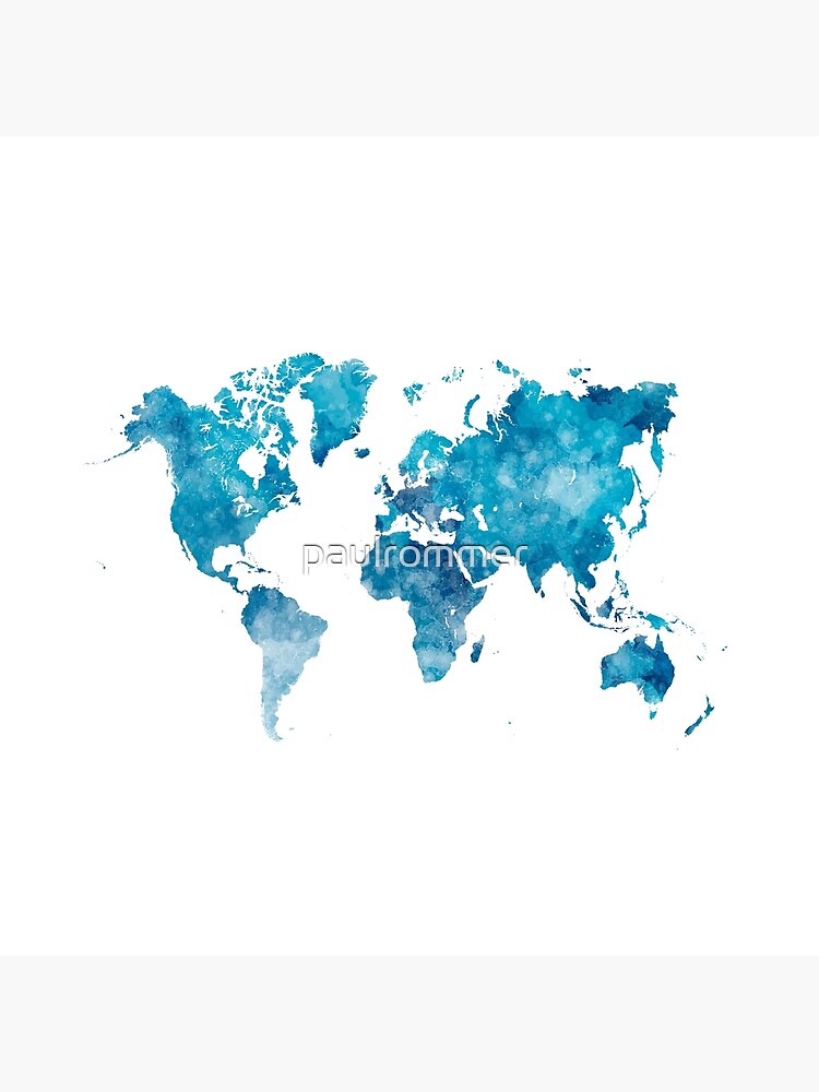 World map in watercolor by paulrommer