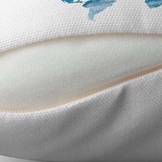 Alternate view of World map in watercolor Throw Pillow