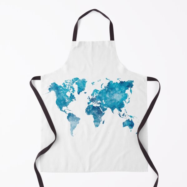 Item preview, World map in watercolor  designed and sold by paulrommer.
