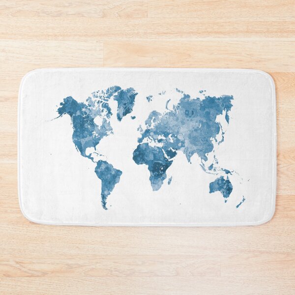 Item preview, World map in watercolor  designed and sold by paulrommer.