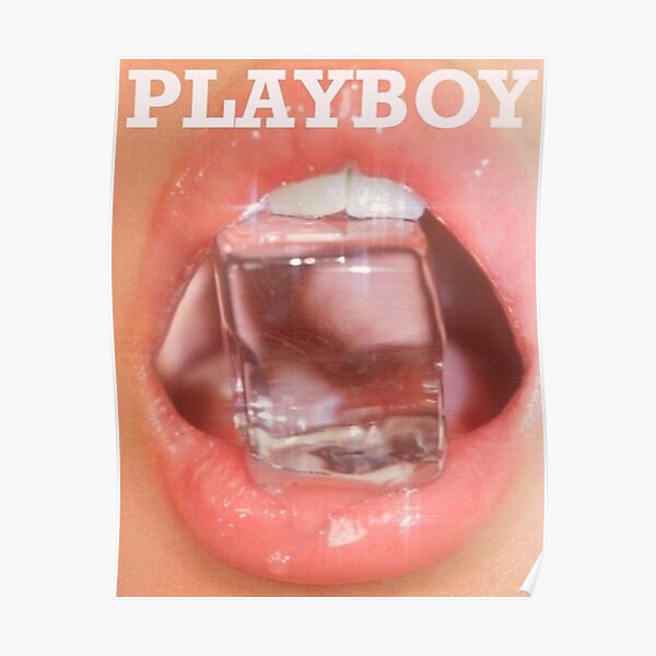 Poster aesthetic play bunny lips with ice minimalist poster Poster