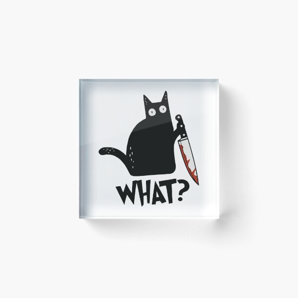 Artikelvorschau, Katze, was mörderische schwarze Katze mit Messer-Geschenk-Prämie entworfen und verkauft von GuldStones.